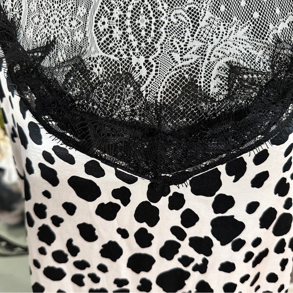 Anthropologie Vintage Y2K Inspired Dalmatian Print Slip Dress Size Medium - Picture 15 of 16